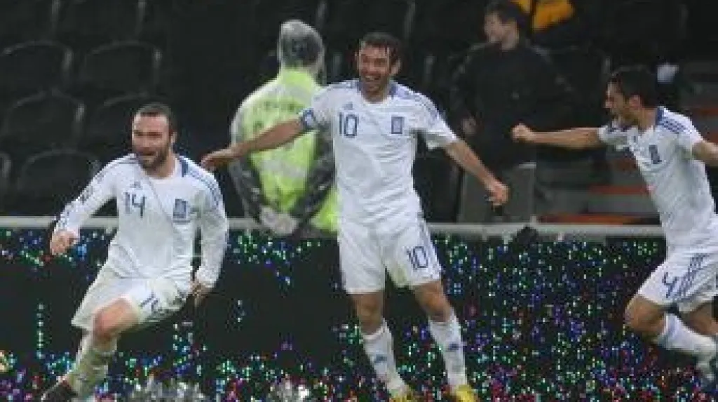 Radost řeckých fotbalistů