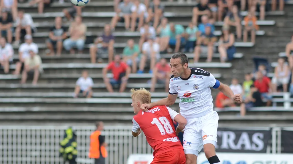 Pavel Krmaš (v černobílém) v dresu Hradce