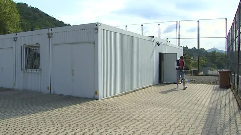 Buňky jako šatny ústeckých fotbalistů