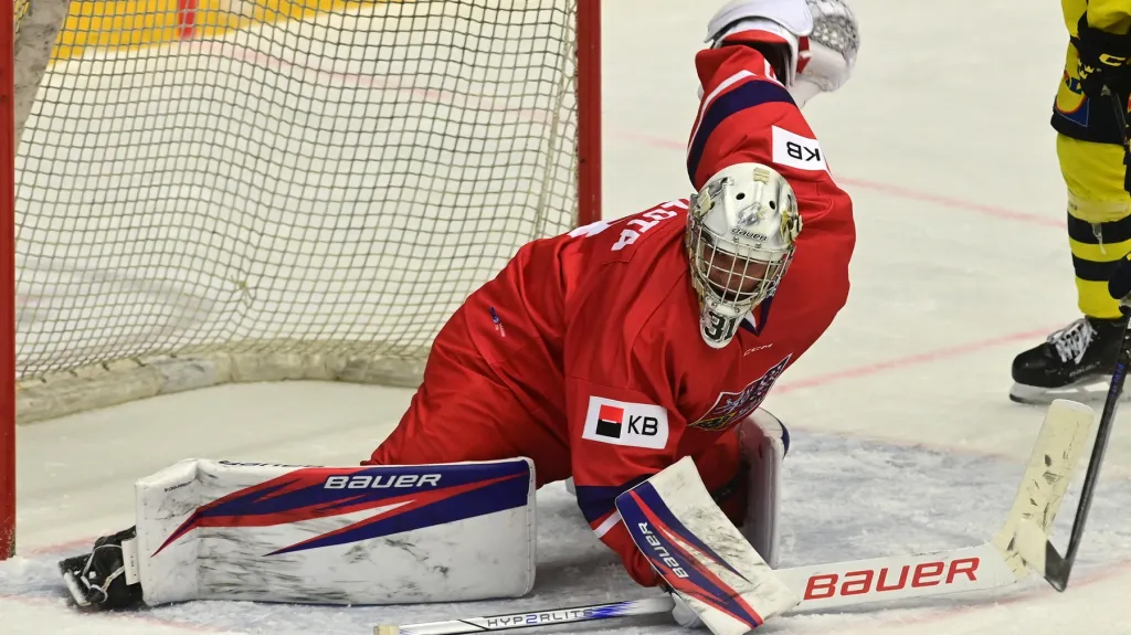 Brankář juniorské reprezentace Jakub Milota