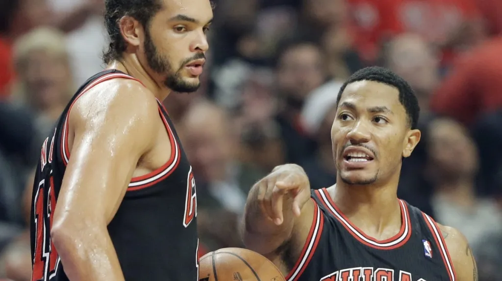 Derrick Rose a Joakim Noah