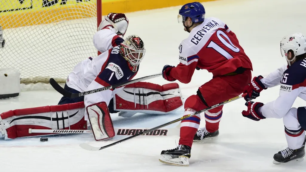 Roman Červenka v utkání proti USA