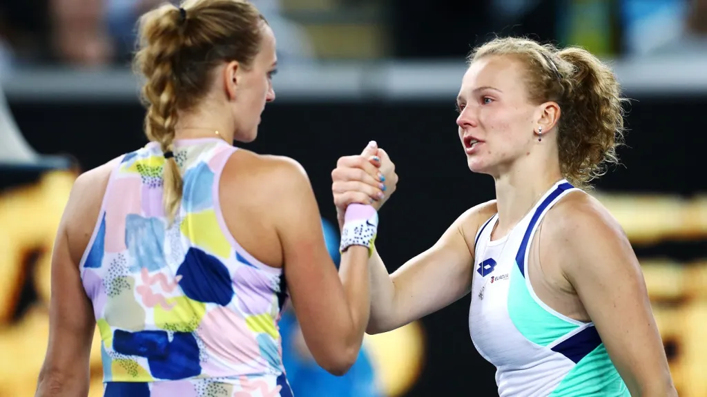 Petra Kvitová s Kateřinou Siniakovou