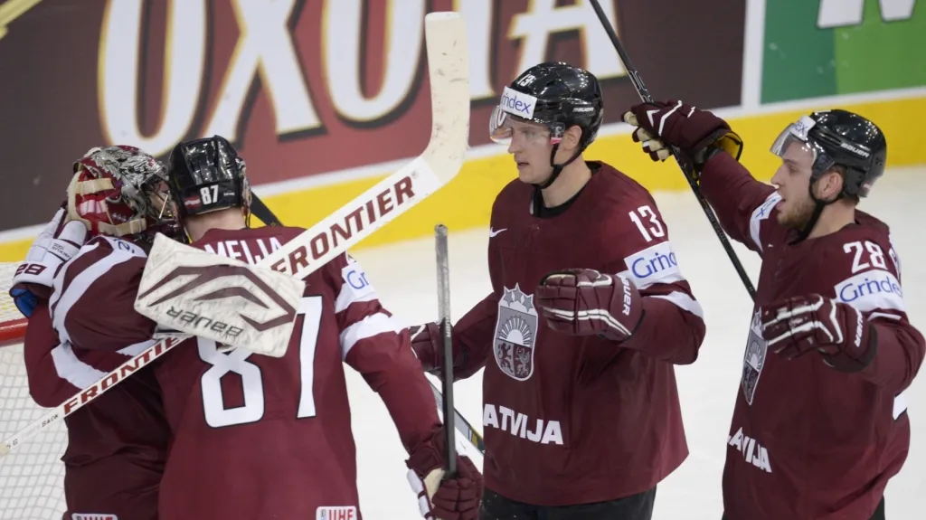 Radost lotyšských hokejistů