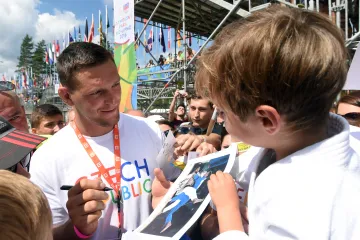 Lukáš Krpálek při setkání s fanoušky