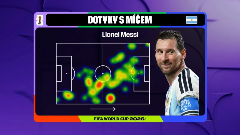 Lionel Messi v zápase s Alžírskem