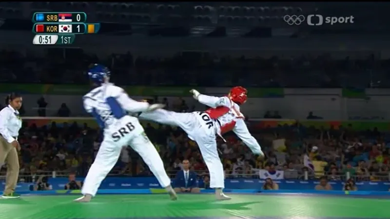 První zlaté medaile z taekwonda jdou do Číny a Koreje