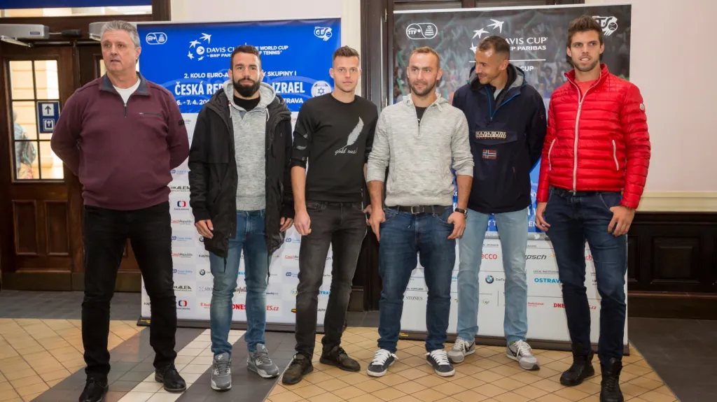 Český daviscupový tým pro utkání s Izraelem