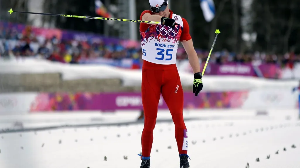 Vítěz závodu na 15 km Dario Cologna