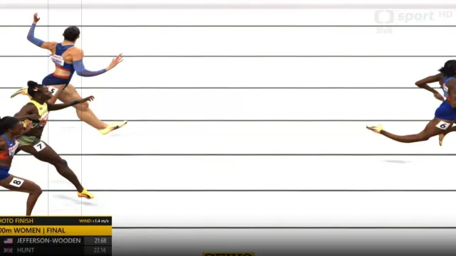 Finále běhu žen na 200 m