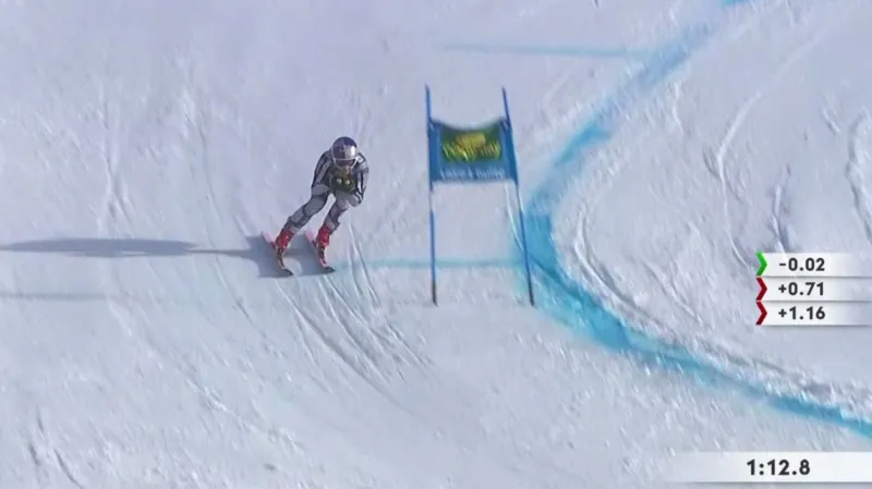 Jízda Ledecké v super-G na SP v Lake Louise