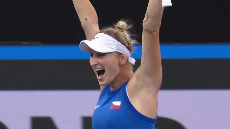 Závěrečný gem utkání Vondroušová - Golubicová