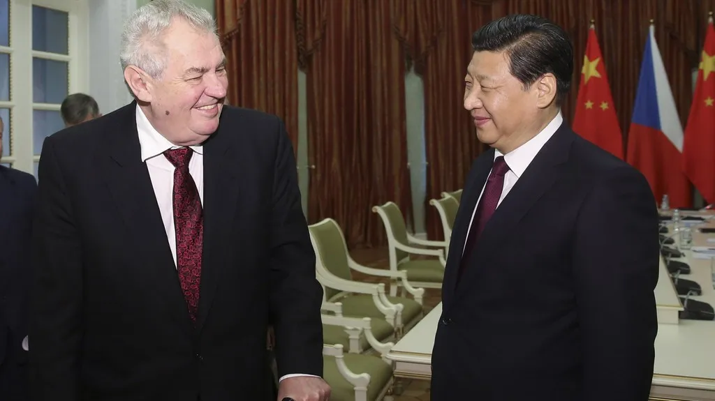 Prezident Miloš Zeman se svým čínským protějškem