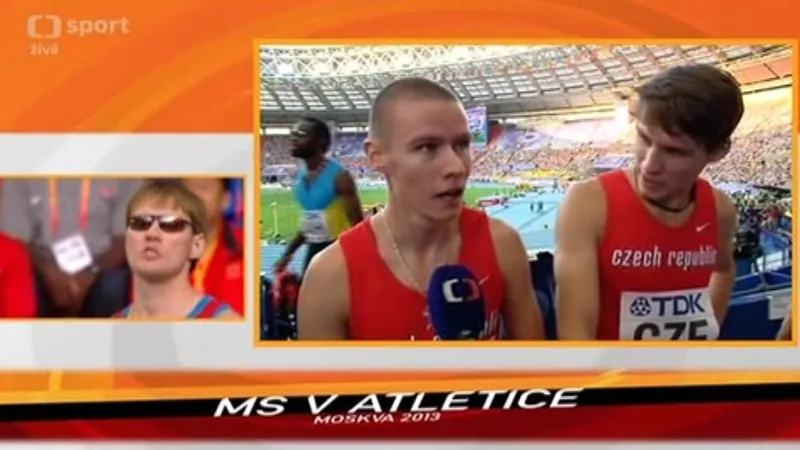 Ohlasy české mužské štafety po rozběhu na 4x400 metrů