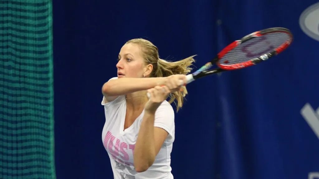 Petra Kvitová trénuje po pauze na Fed Cup