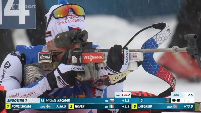 Sestřih střeleb a ohlasů českých biatlonistů ve sprintu SP v Östersundu