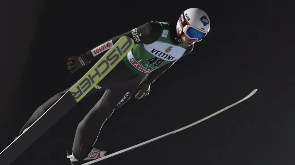 Kamil Stoch v závodu Světového poháru v Lahti