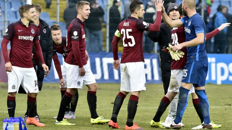 Radost fotbalistů Sparty