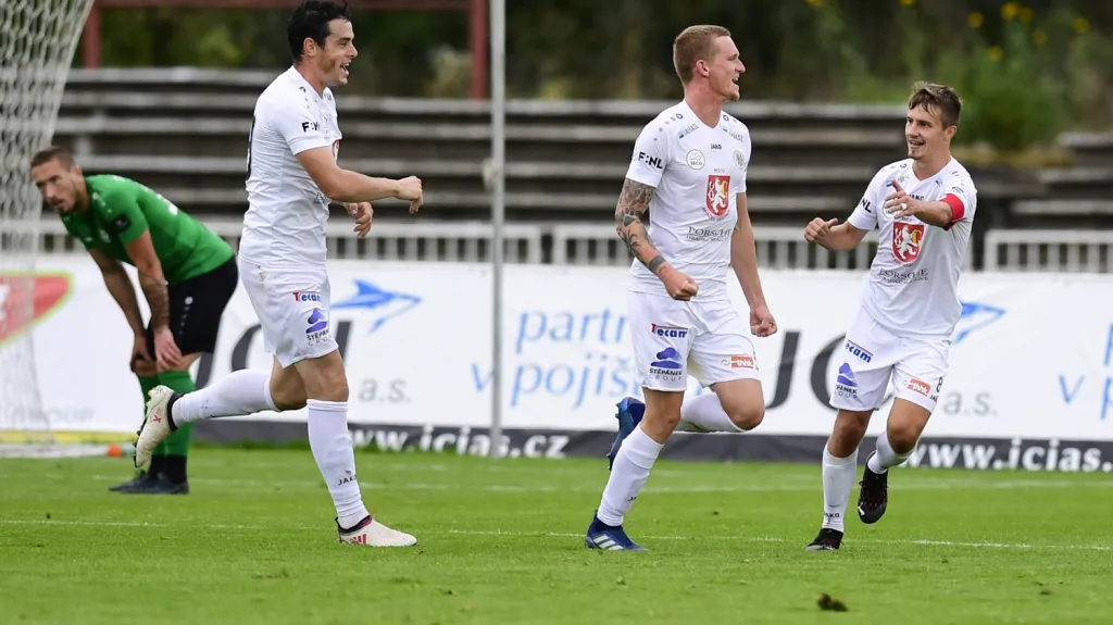 Radost fotbalistů Hradce Králové