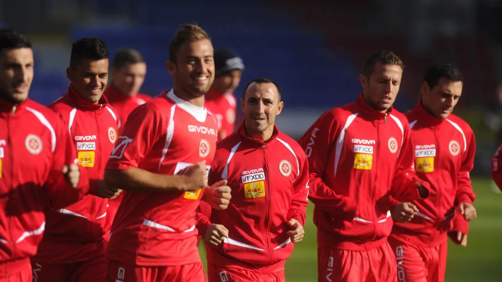 Trénink maltských fotbalistů