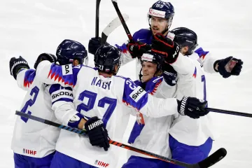 Radost hokejistů Slovenska