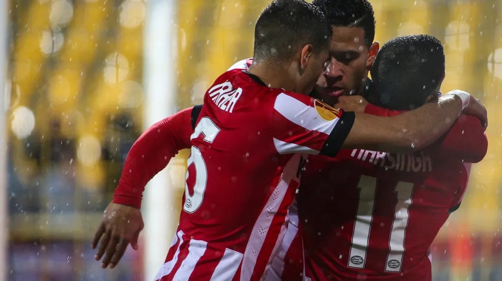 Slavící hráči PSV Eindhoven
