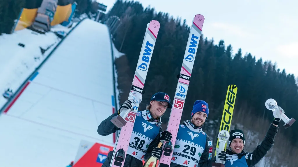 Tři nejlepší z Bad Mitterndorfu (Tande, Stjernen a Ammann)