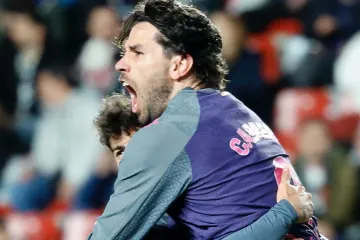 Leandro Cabrera se raduje z gólu proti Vallecanu