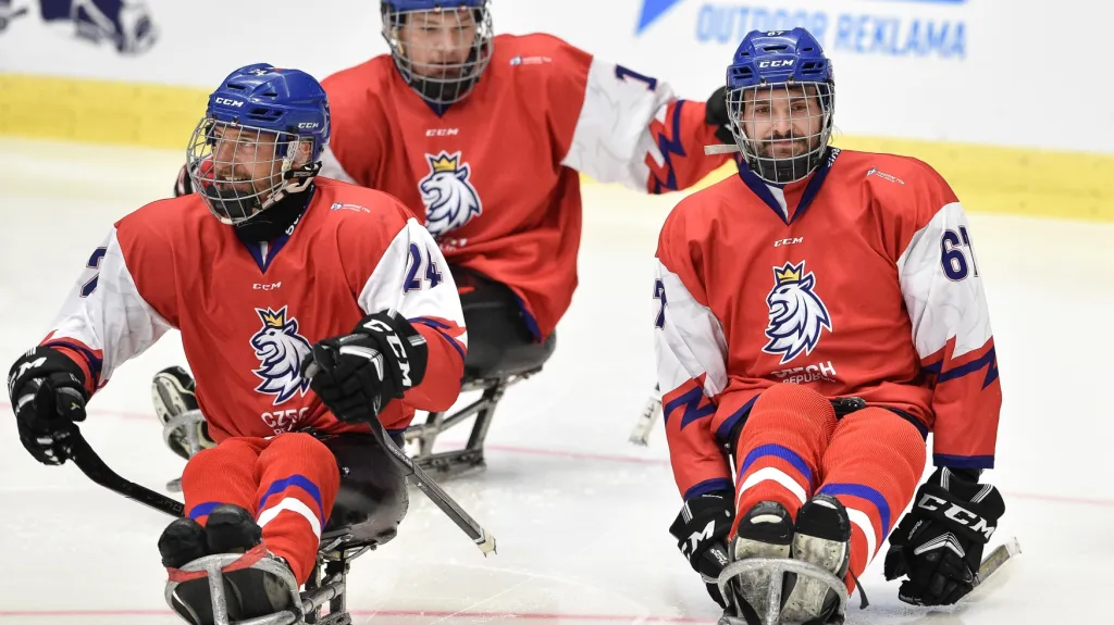 Zleva Zdeněk Šafránek a Pavel Doležal na MS v parahokeji