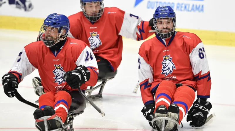 Zleva Zdeněk Šafránek a Pavel Doležal na MS v parahokeji