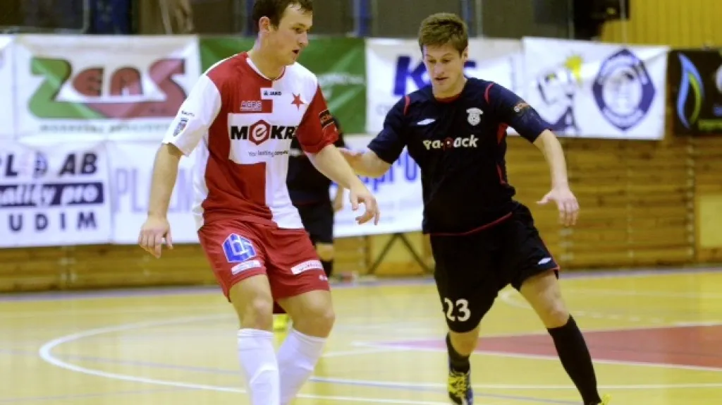 Utkání futsalové ligy Chrudim - Slavia Praha
