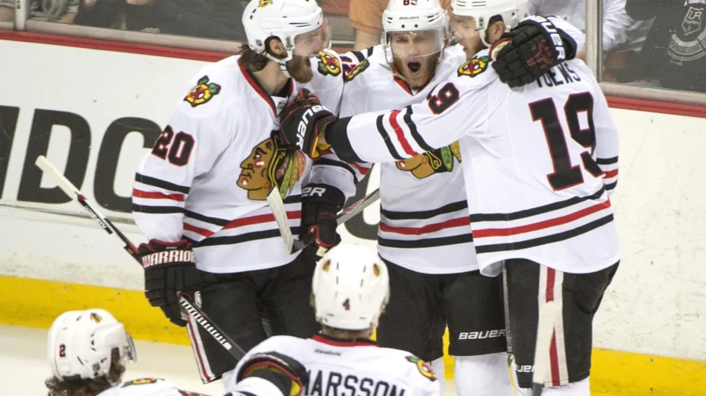 Radost hokejistů Chicaga