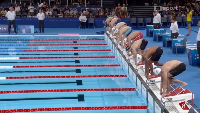 Finále na 50 metrů volným způsobem s Davidem Kratochvílem