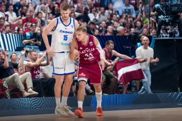 Martin Peterka v utkání s Lotyšskem