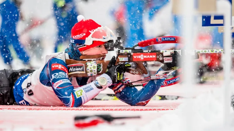 Veronika Vítková ve sprintu v Ruhpoldingu