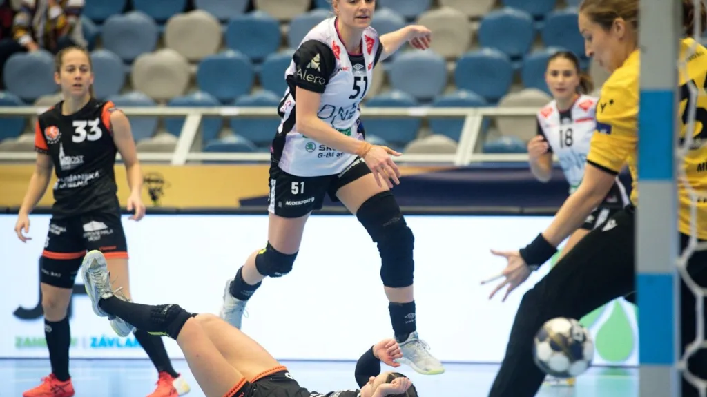 Markéta Jeřábková v dresu norského Kristiansandu