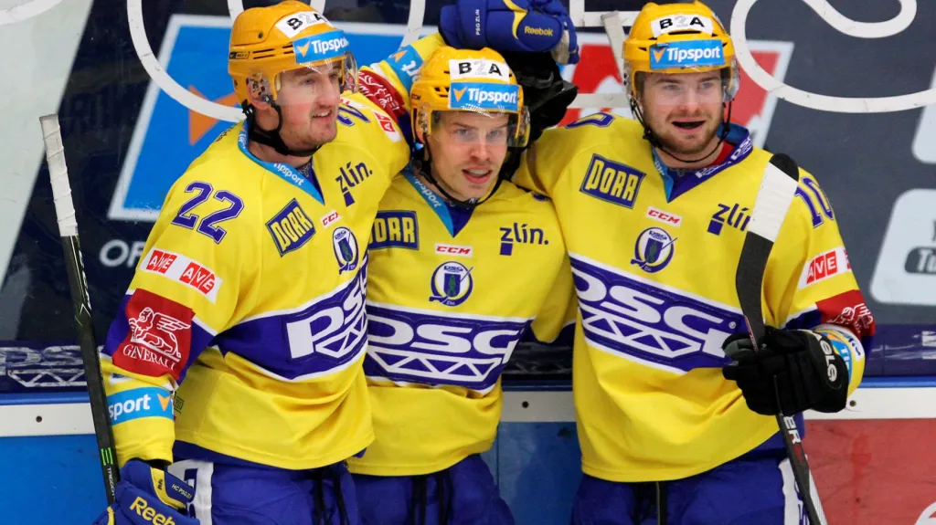 Radost hokejistů Zlína