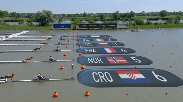 Finále A skifu lehkých vah na ME s Kristýnou Neuhortovou