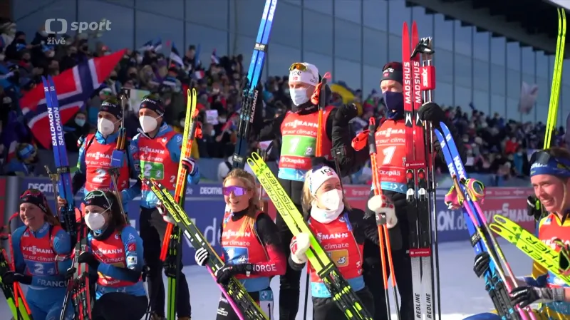 Sestřih závodu smíšených štafet z Otepää