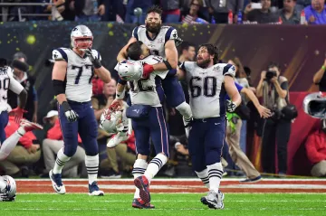 Radost hráčů New England Patriots