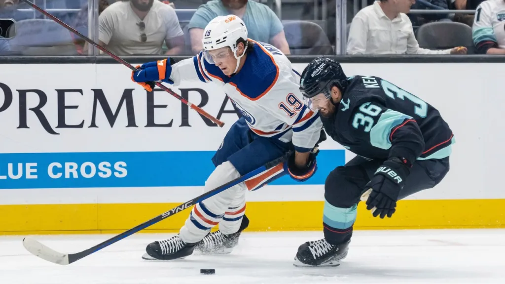 Michal Kempný v barvách Seattlu proti Edmontonu