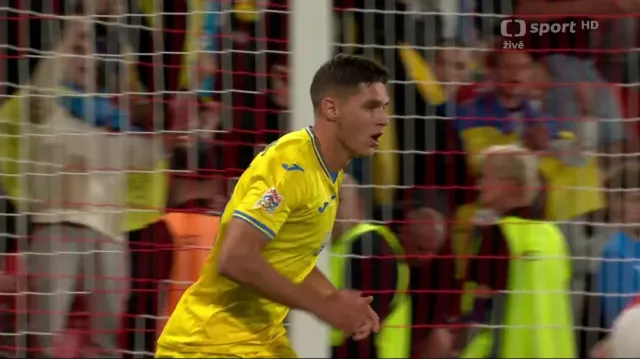 Gól v utkání Česko – Ukrajina: Sudakov – 3:2 (84. min.)