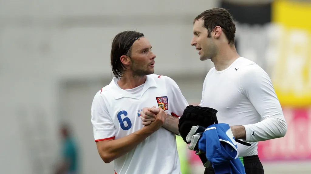 Marek Jankulovski s Petrem Čechem