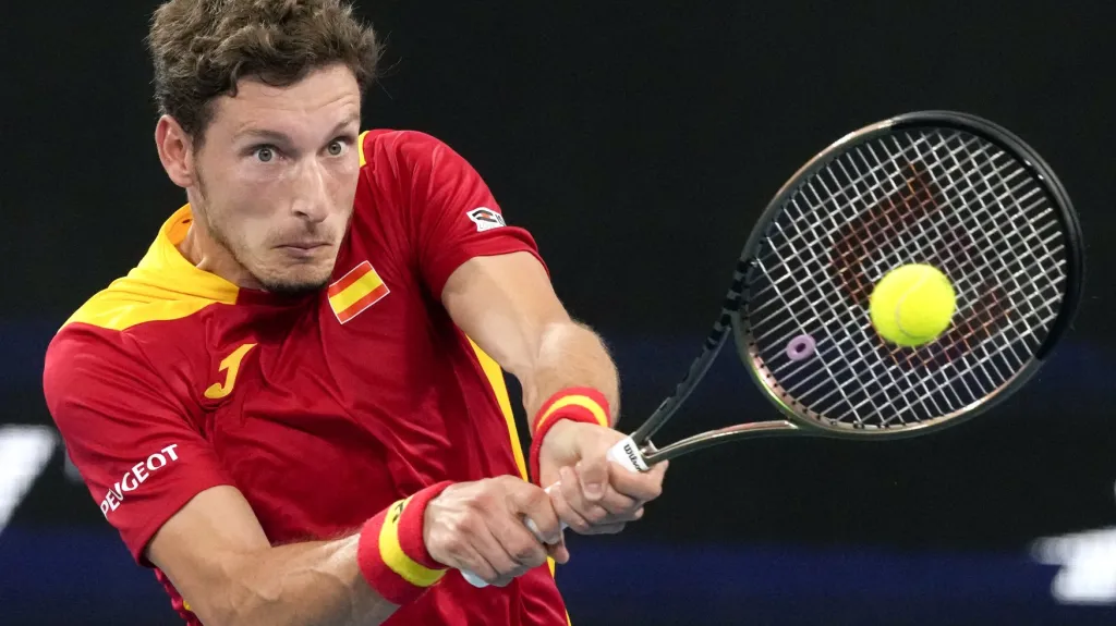 Španěl Pablo Carreno Busta na ATP Cupu