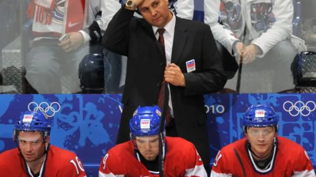 Vladimír Růžička s českými hokejisty