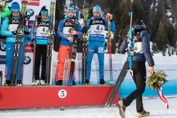 Martin Fourcade po incidentu opustil ceremoniál dřív