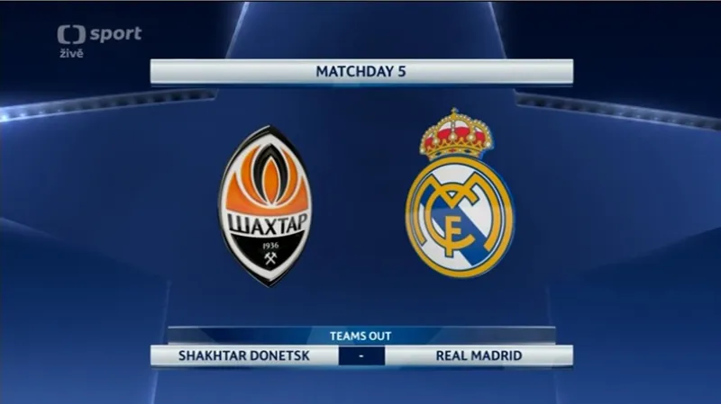 Sestřih utkání Šachtar Doněck - Real Madrid