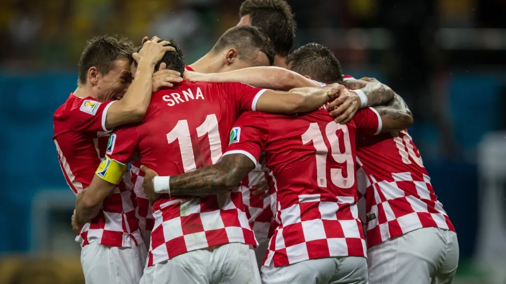 Slavící fotbalisté Chorvatska