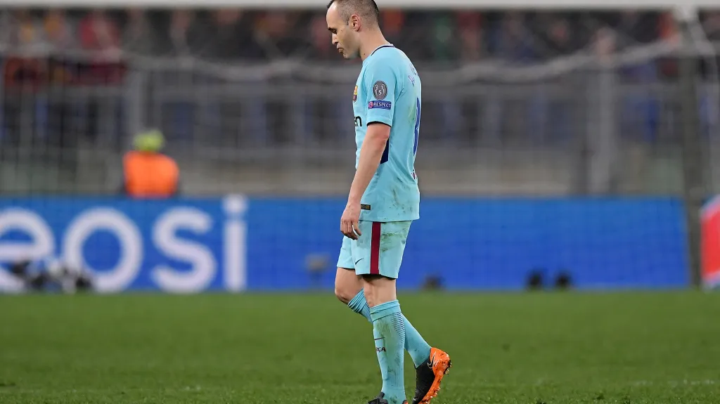 Zklamaný Andrés Iniesta