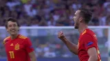 Gól v utkání Španělsko - Německo: Ruiz - 1:0 (8. min.)